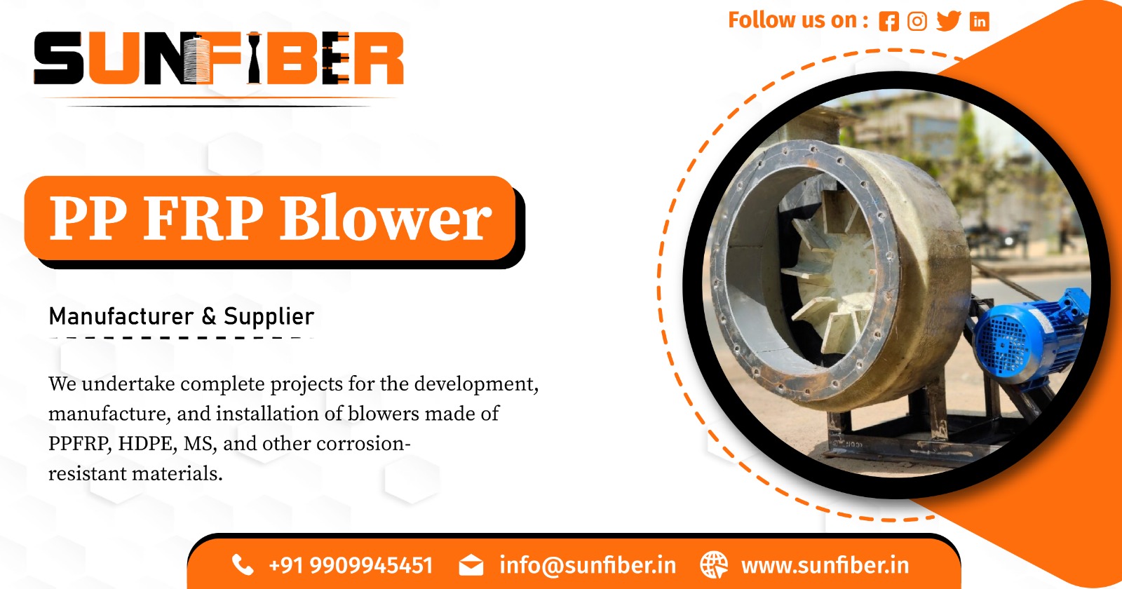 PP FRP Blower Manufacturer in Punjab