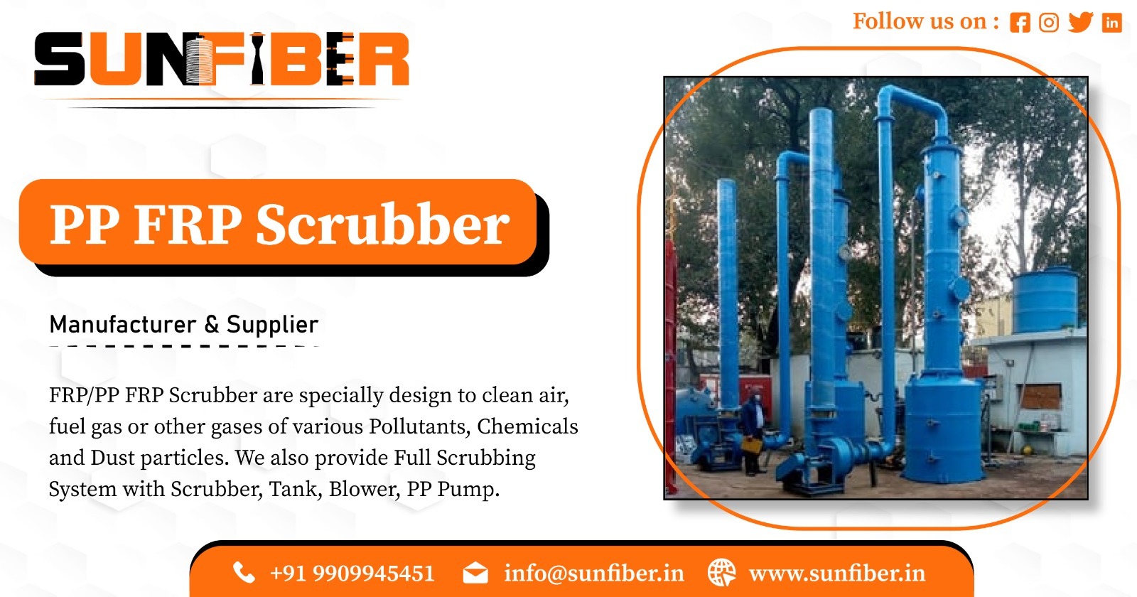 PP FRP Scrubber Manufacturer in Gujarat