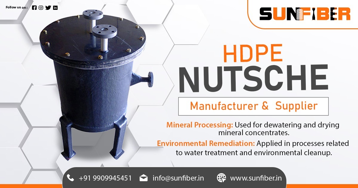 Supplier of HDPE Nutsche in Gujarat