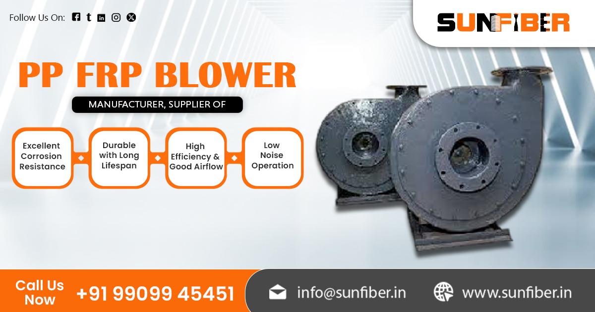 Supplier Of PP FRP Blower in India