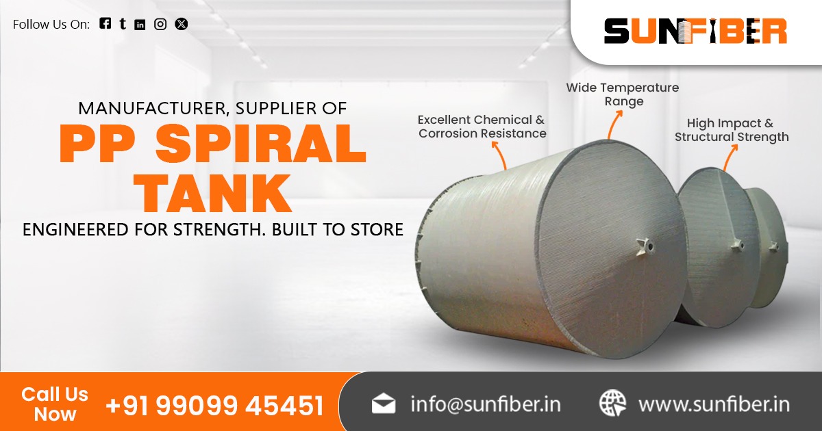 Leading Supplier of PP Spiral Tank in India
