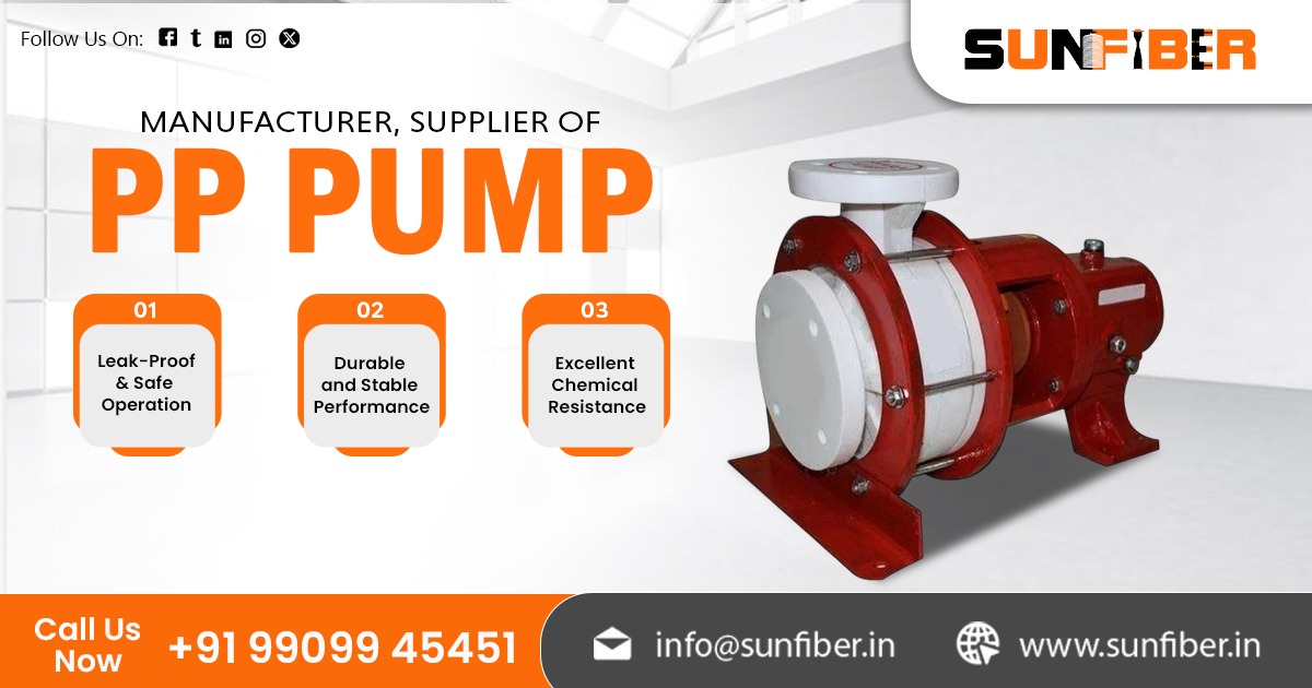 Leading Supplier Of PP Pump in India