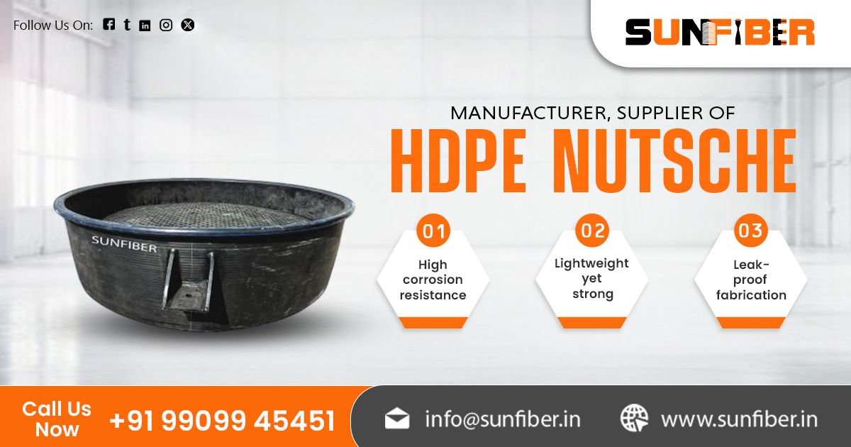 Leading Supplier Of HDPE Nutsche in India