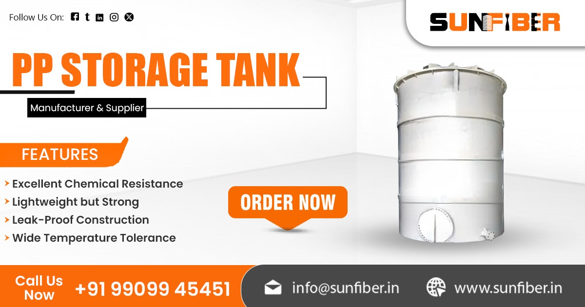 Leading Supplier Of PP Storage Tank in India