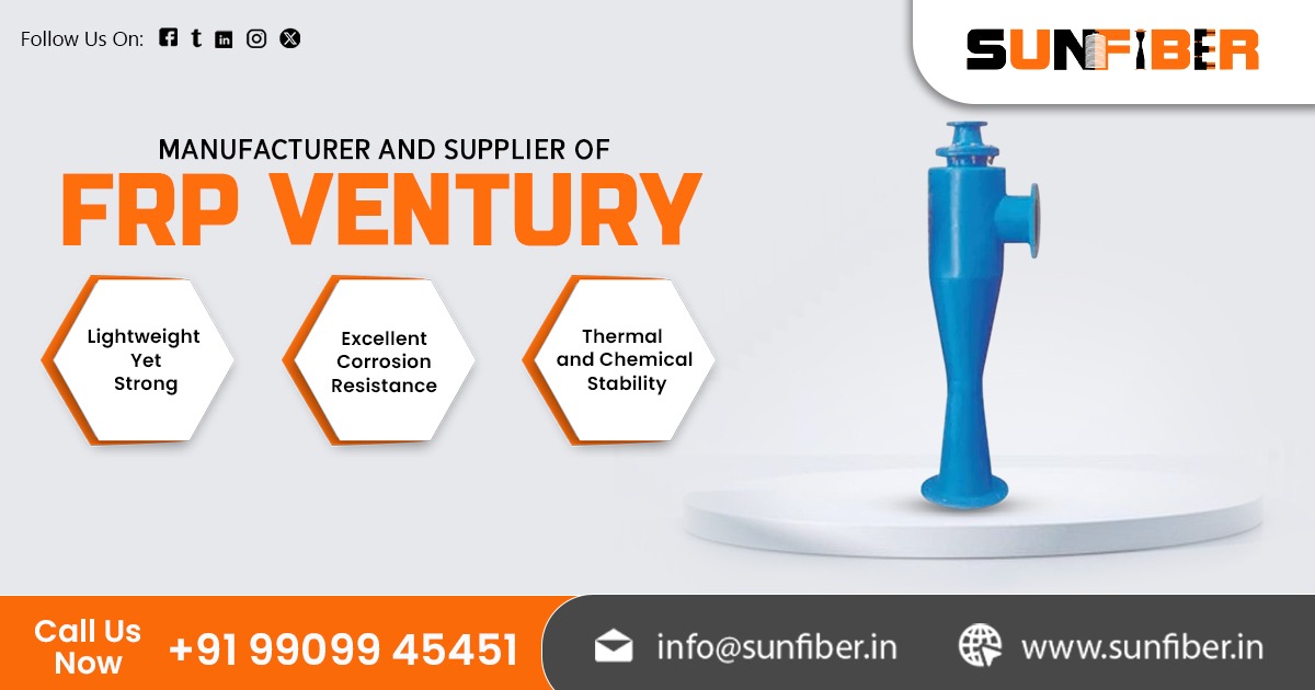 Leading Supplier Of FRP Venturi in India