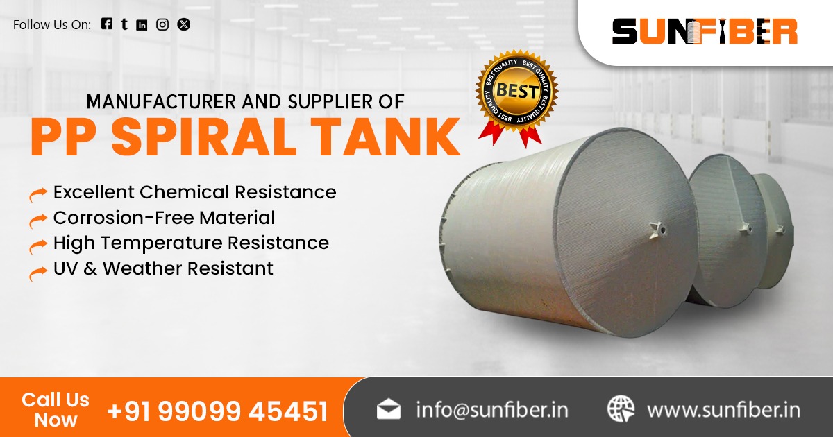 Trusted Supplier of PP Spiral Tank in India