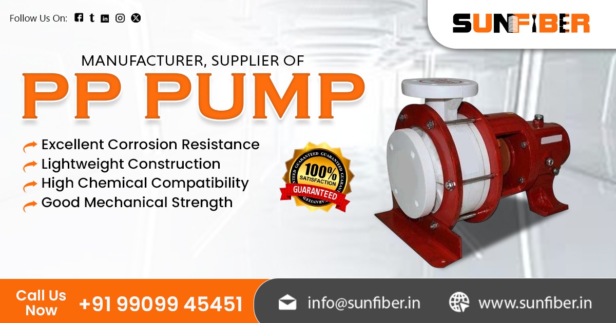 Trusted Supplier of PP Pump in India