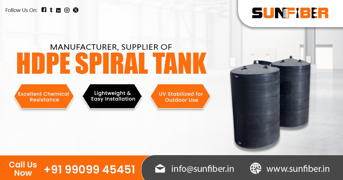Trusted Supplier of HDPE Spiral Tank in india