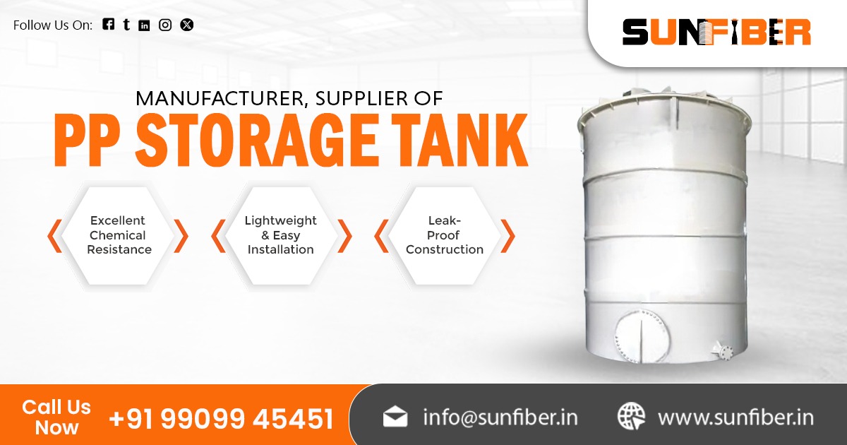 Trusted Supplier Of PP Storage Tank in India