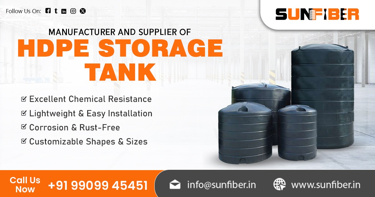 Trusted Supplier of HDPE Storage Tank In India offering durable industrial tanks