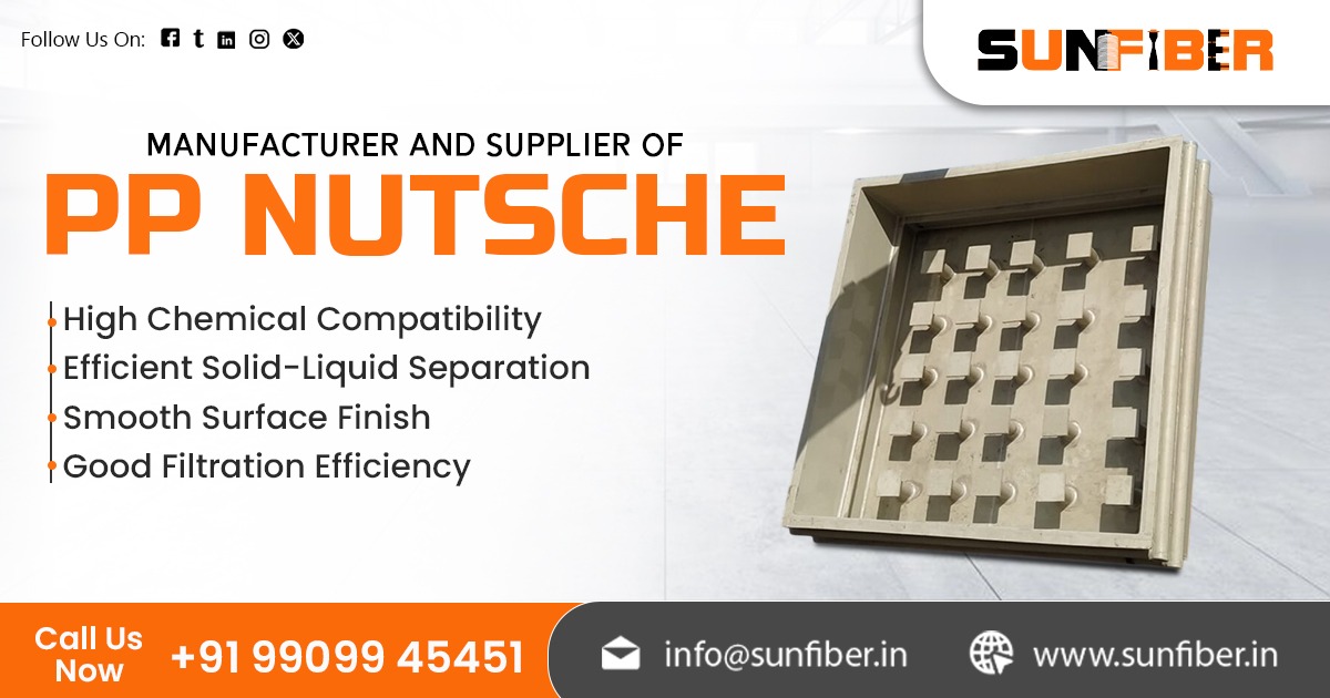 PP Nutsche Filter at Sunfiber, Ahmedabad