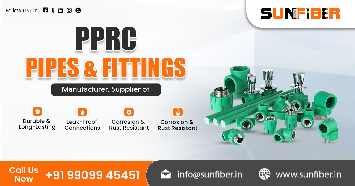 Sunfiber PPR-C Pipes And Fittings Manufacturer In India Ahmedabad Gujarat