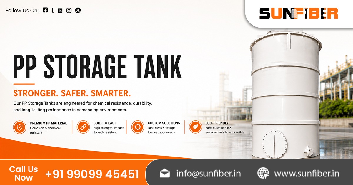 High-Quality PP Storage Tanks by Sunfiber India