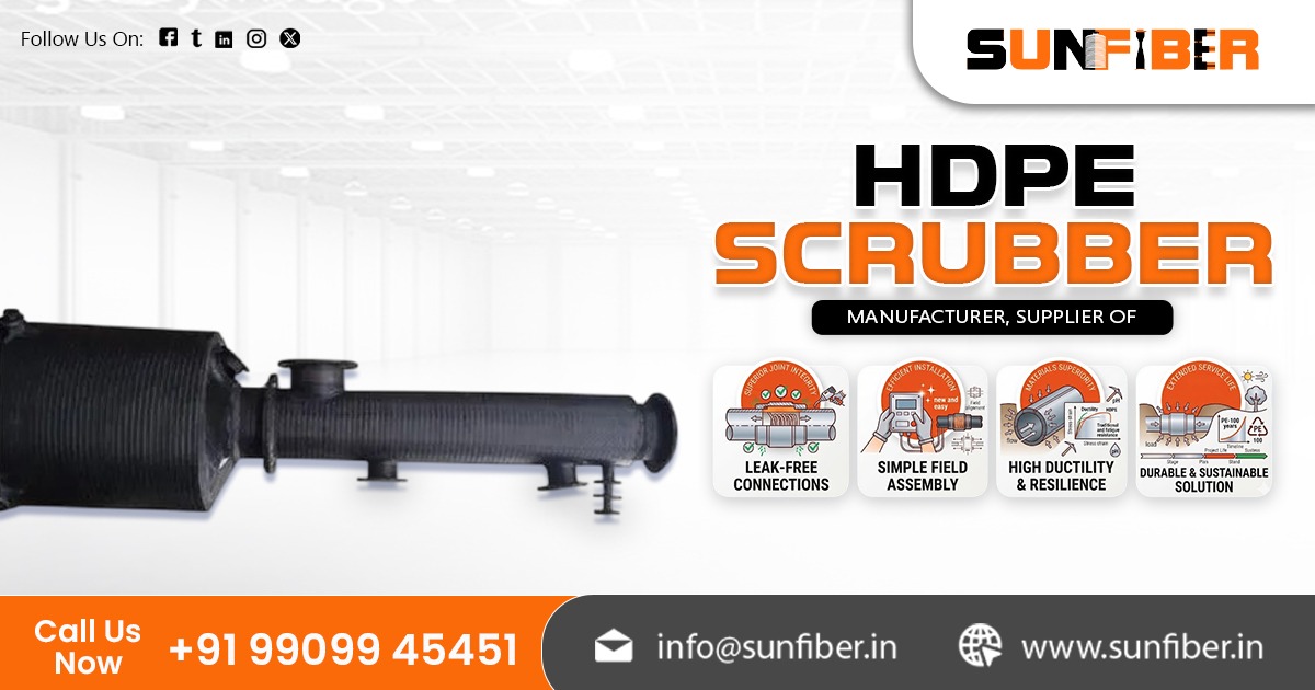 HDPE Scrubber System In India by Sunfiber Ahmedabad Gujarat
