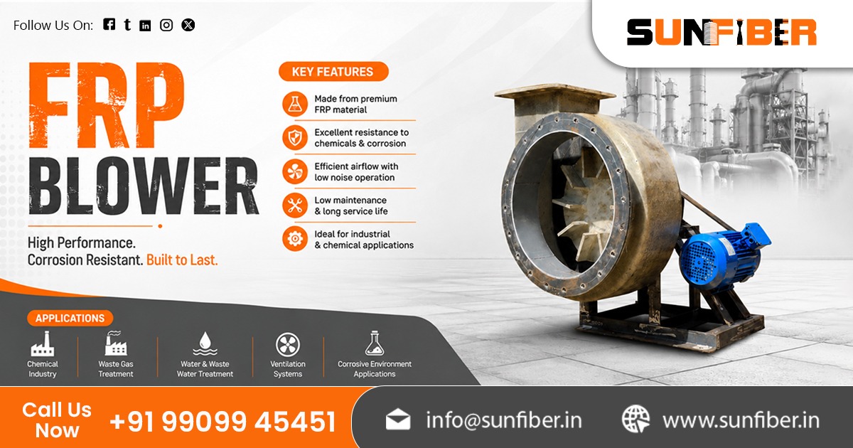 Premium Quality FRP Blower Manufacturer in India | Sunfiber