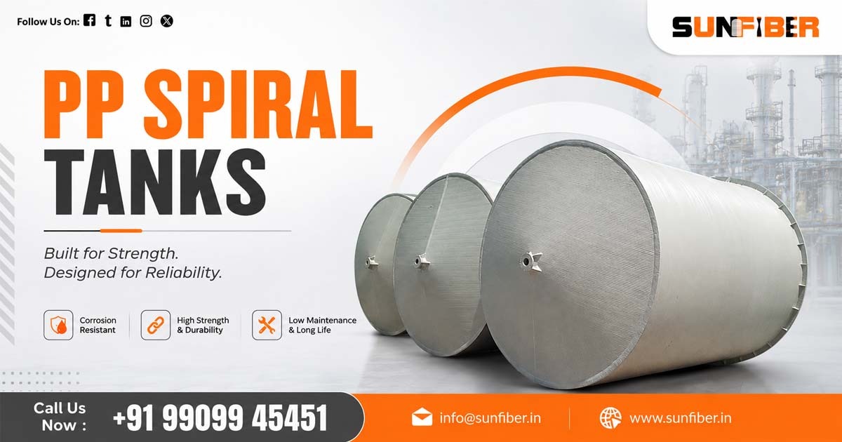 PP Spiral Tanks Supplier In Assam | Sunfiber